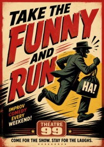 TAKE THE FUNNY AND RUN @ Theatre 99 (280 Meeting Street)